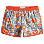 4.5" Swim Trunks // Vintage Sea Of Flowers (M)