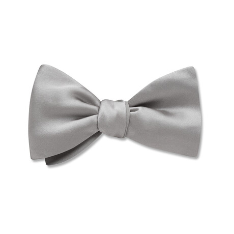Slate Charmeuse Bow Tie // Gray