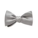 Slate Charmeuse Bow Tie // Gray