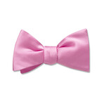Pink Charmeuse Bow Tie // Pink