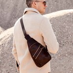 Catch-22 // Full Grain Cross Body Bag // Brown (Brown)