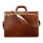 The Sound of the Mountain // Leather Briefcase // Brown