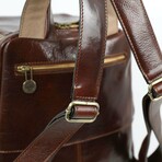 A Bend in the River // Full Grain Leather Backpack // Brown