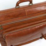 The Big Sleep // Leather Garment Bag // Cognac Brown