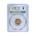 1871-S $2.5 Gold Liberty Quarter Eagle // PCGS Certified MS61 // Wood Presentation Box