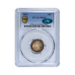 1891 Seated Liberty Dime // PCGS & CAC Certified MS63 // Wood Presentation Box