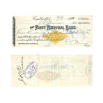 Vintage Colorado Bank Checks // 1800's Era // Set of 5