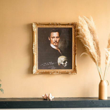 Johnny Depp // Gold Frame (30"H x 25"W x 2.3"D)