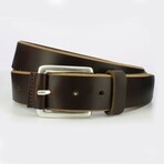 Coraggio Leather Belt // Bourbon (38)