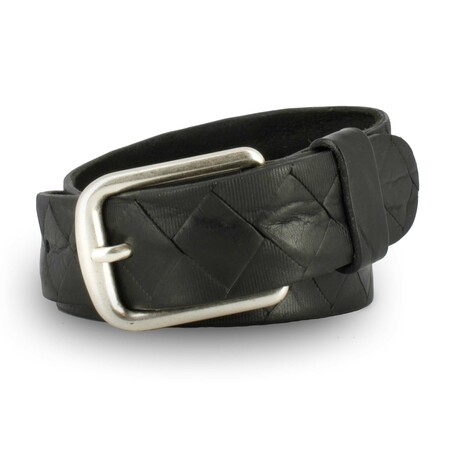 Dino Leather Belt // Black (36)