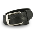 Dino Leather Belt // Black (42)