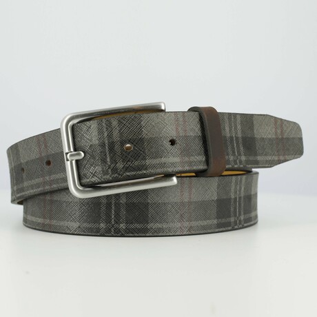 Sedona Leather Belt // Charcoal (36)