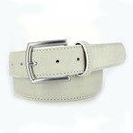 Parma Leather Belt // Cream (42)