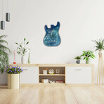 Fender Stratocaster Wall Clock // Blue Swirl