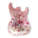 Fender Stratocaster Wall Clock // Pink Pearl + White