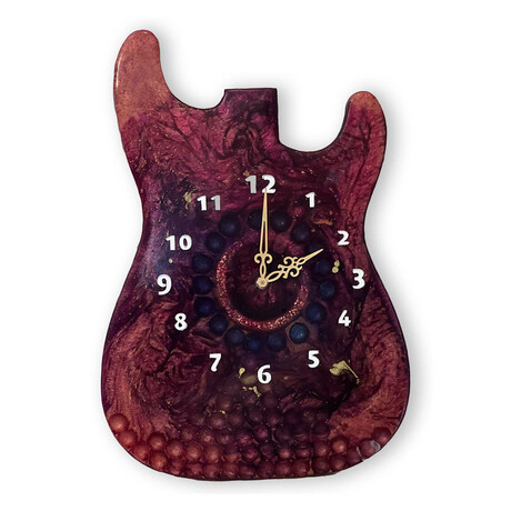 Fender Stratocaster Wall Clock // Shiraz Swirl