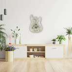 Fender Stratocaster Wall Clock // White Cloud + Gold