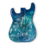 Fender Stratocaster Wall Clock // Blue Swirl