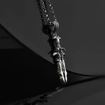 Warrior Sword Necklace // Silver (Chain Length: 20")