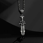 Warrior Sword Necklace // Silver (Chain Length: 20")