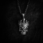 Skull Gothic Necklace // Silver (Chain Length: 20")