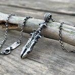 Warrior Sword Necklace // Silver (Chain Length: 20")