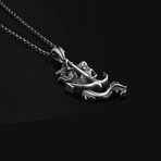 Anchor Siren Necklace // Silver (Chain Length: 20")