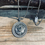Lion Gothic Necklace // Silver (26")
