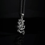 Anchor Siren Necklace // Silver (Chain Length: 20")