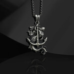 Anchor Siren Necklace // Silver (Chain Length: 20")