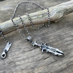 Warrior Sword Necklace // Silver (Chain Length: 20")