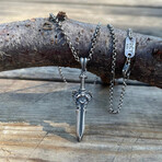 Viking Sword Necklace I // Silver (Chain Length: 20")