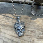 Skull Gothic Necklace // Silver (Chain Length: 20")