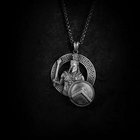 Spartan Warrior Necklace // Silver (20")