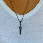 Viking Sword Necklace I // Silver (Chain Length: 20")