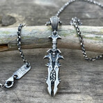 Warrior Sword Necklace // Silver (Chain Length: 20")