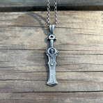 Viking Sword Necklace // Silver (Chain Length: 20")