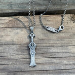 Viking Sword Necklace // Silver (Chain Length: 20")