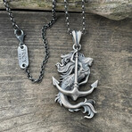 Anchor Siren Necklace // Silver (Chain Length: 20")