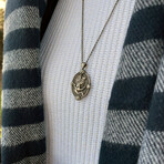 Siren Medallion Necklace // Silver (Chain Length: 20")