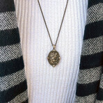 Siren Medallion Necklace // Silver (Chain Length: 20")