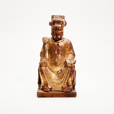 Chinese Wood Altar Figure // 19th Century AD