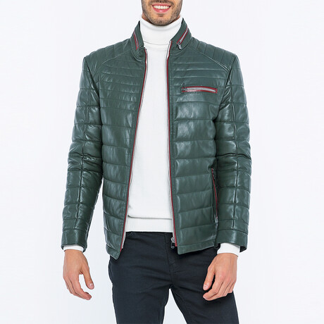 Vance Leather Jacket // Green (S)