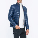 Quilted Jacket // Navy Blue (2XL)
