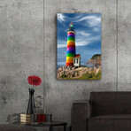 Rainbow Lighthouse North by Mike Jones (16"H x 12"W x 0.12"D)