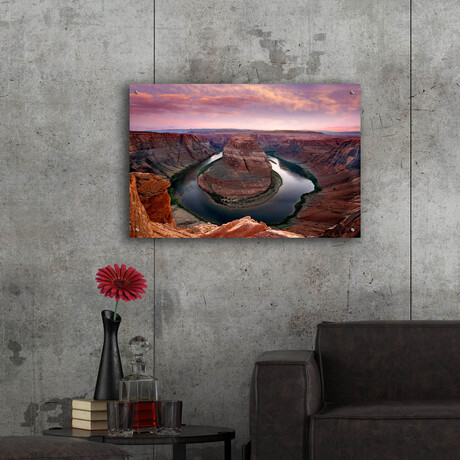 Horseshoe Bend Dusk by Mike Jones (12"H x 16"W x 0.13"D)