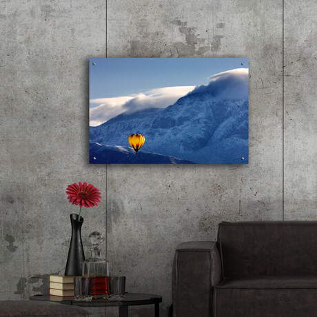 Balloon Fiesta Snow by Mike Jones (12"H x 16"W x 0.13"D)