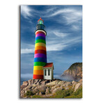 Rainbow Lighthouse North by Mike Jones (16"H x 12"W x 0.12"D)