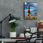 Rainbow Lighthouse North by Mike Jones (16"H x 12"W x 0.12"D)