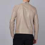 Jordan Leather Jacket // Beige (M)